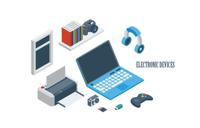 立體電子辦公產(chǎn)品矢量素材 數(shù)字化時代的設(shè)計基石